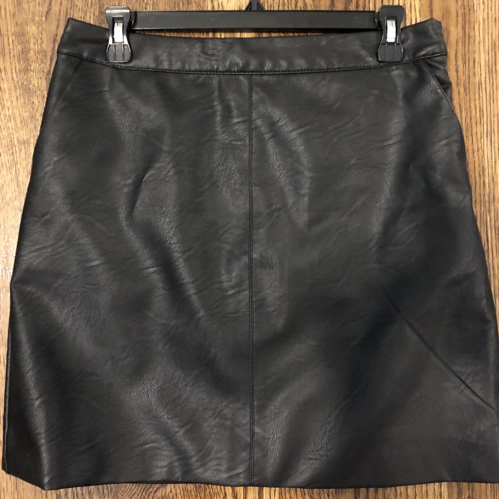 Faux leather skirt